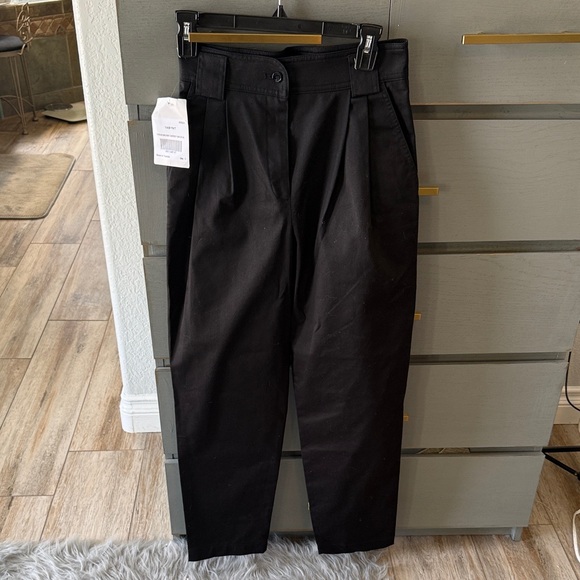 Louis Vuitton Black High-Rise Pleated Chinos